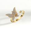New Rotating Ring Relieves Anxiety Flower Ring Set Decompression Zircon Ring