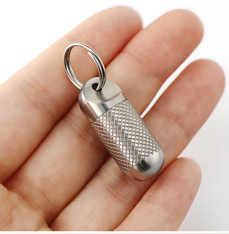 Compact Titanium Non-slip Pill Box - Multi-compartment, Waterproof, Moisture-proof, Perfect for On-the-go Storage
