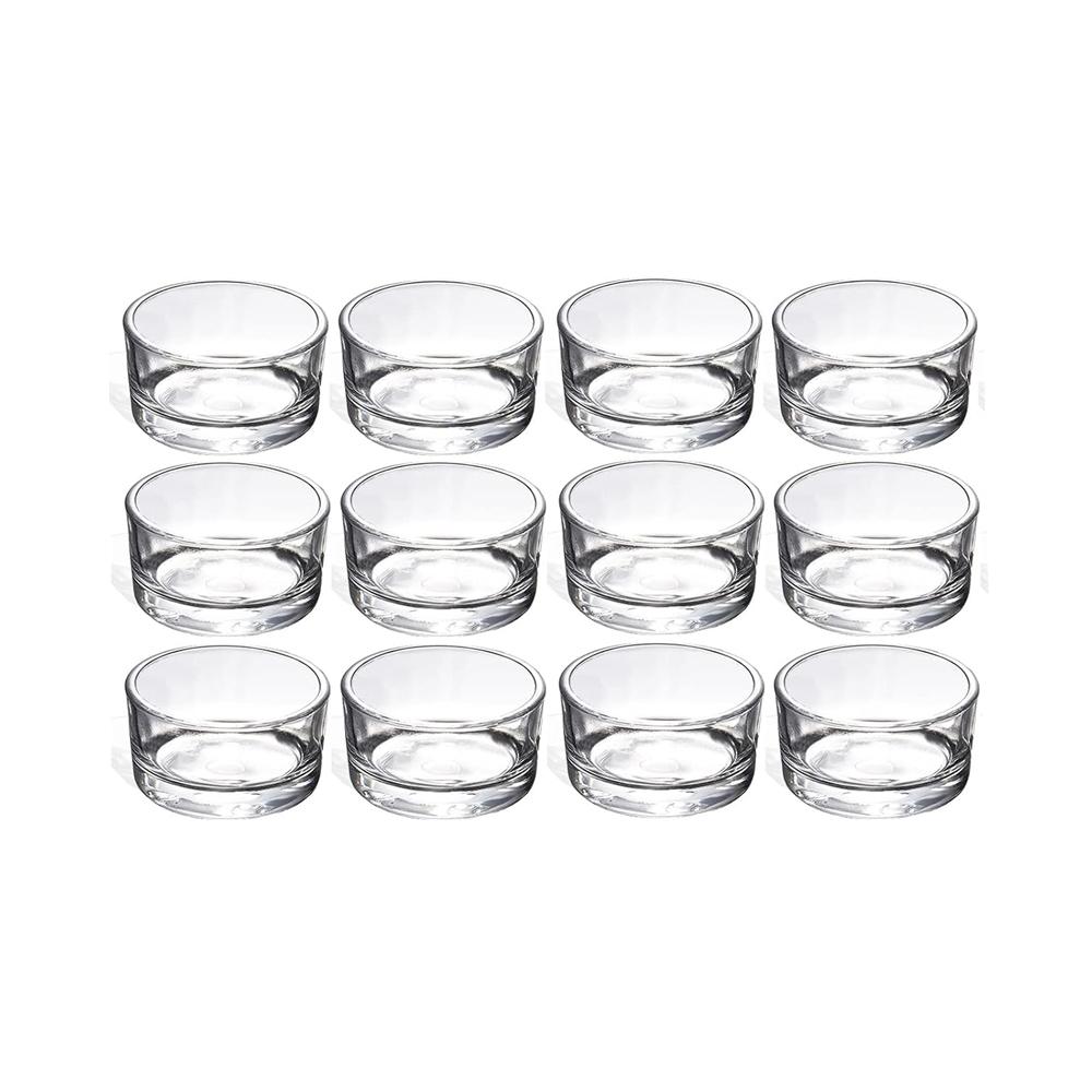 

Small Clear Glass Tealight Candle Holders,Tealight Holders Bulk Use for Weddings Parties Dinner,for 1.5 Tealight