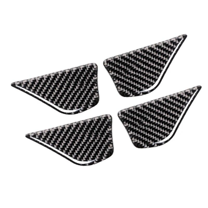 4PCS Carbon Fiber Car Interior Door Handle Bowl Covers Car Sticker Auto Accessories For Mercedes Benz C Class W205 C180 C200 GLC