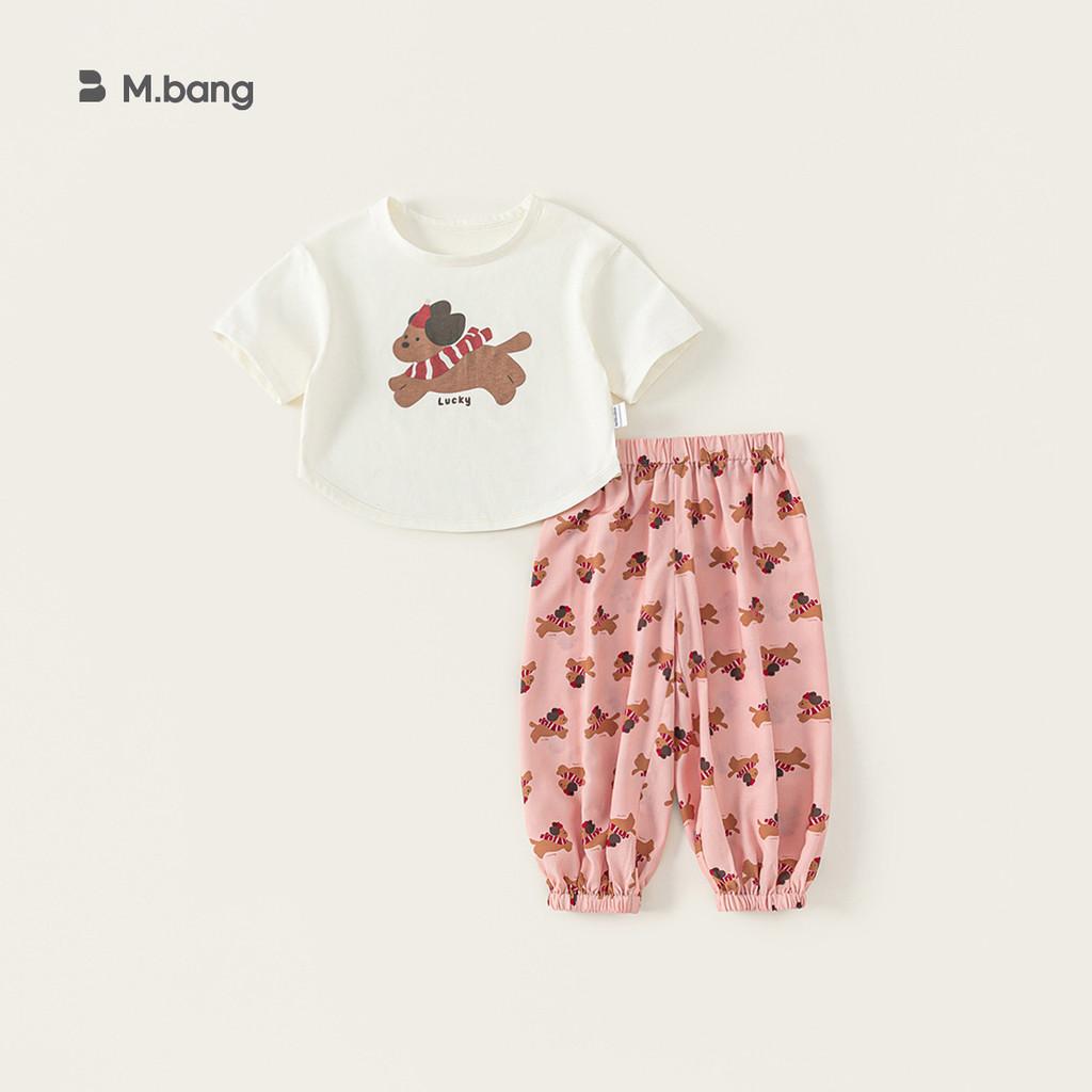 Sommerlicher Baumwoll-Cartoon-Print Zweiteiler für Mädchen im Alter von 3 bis 8 Jahren