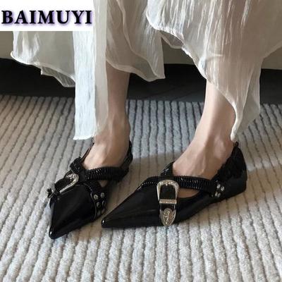 Flats Pointed Toe Women Sexy Loafers Shoes 2025 Trend Designer Elegant Leather Shoes Casual Walking Winter New Mujer Zapatillas