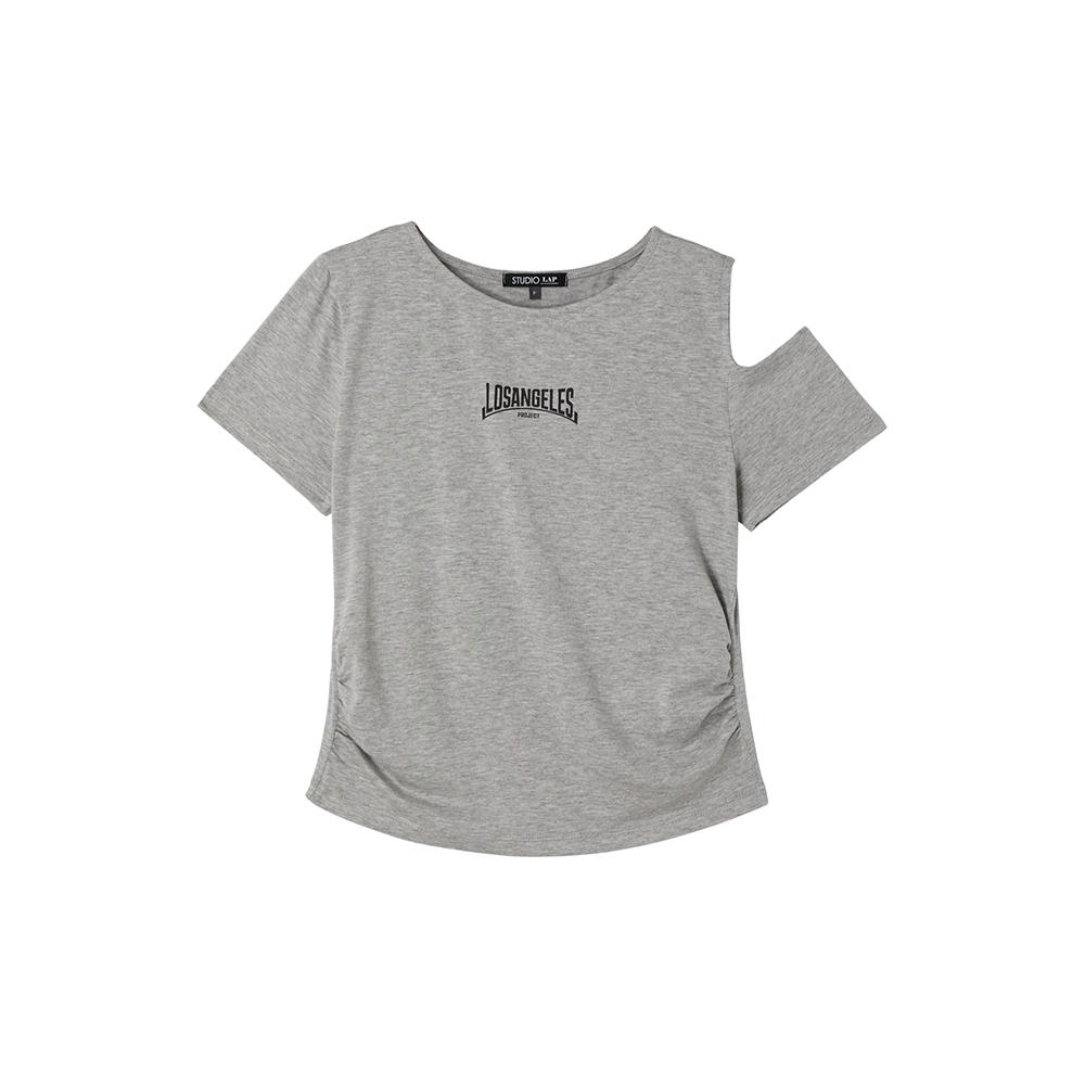 LAP One-Shoulder Shirred T-Shirt Ar2Ct567