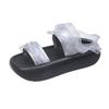 Internet celebrity lace edge muffin platform slippers women's summer wear 2025 new beautiful skirt one-word drag