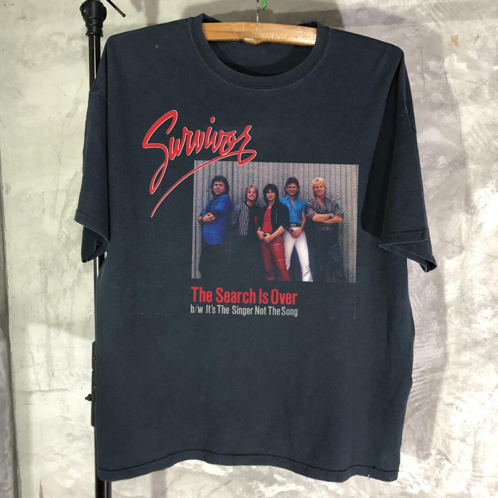 

Survivor Band The Search Is Over Black Cotton Size S-5XL Unisex T-Shirt XL