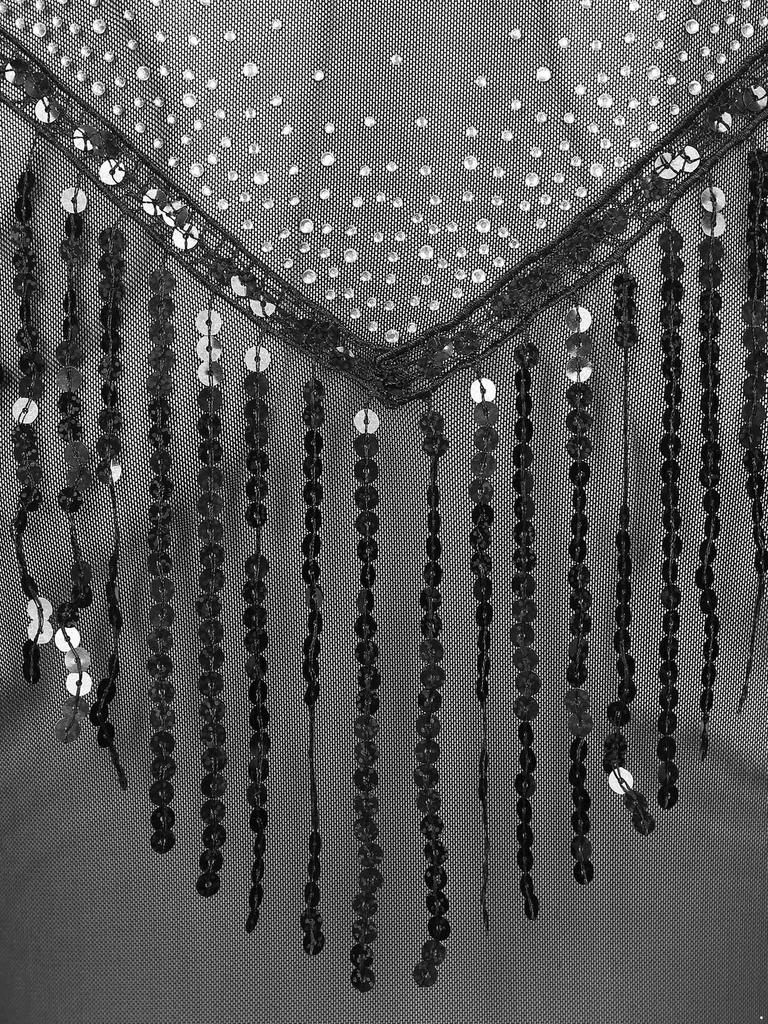 Mens Tassels Jazz Latin Dance Leotard Deep V-neck Sheer Mesh Patchwork Shiny Sequined Rhinestones Ballroom Shirts Bodysuit Rumba