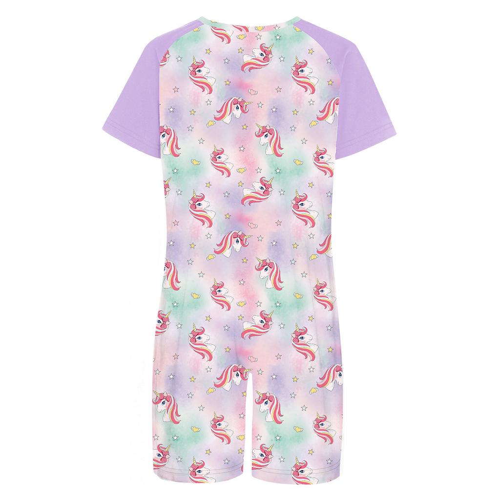 Mono Adorable Estampado Adaptativo para Niños con Necesidades Especiales Cuello Redondo Manga Corta Anti-rozaduras