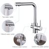 2025 New Chrome Kitchen Faucet Double Swivel Spout Drinking Water Purifier Filter Brass Sink Mixer Tap Hot and Cold Water