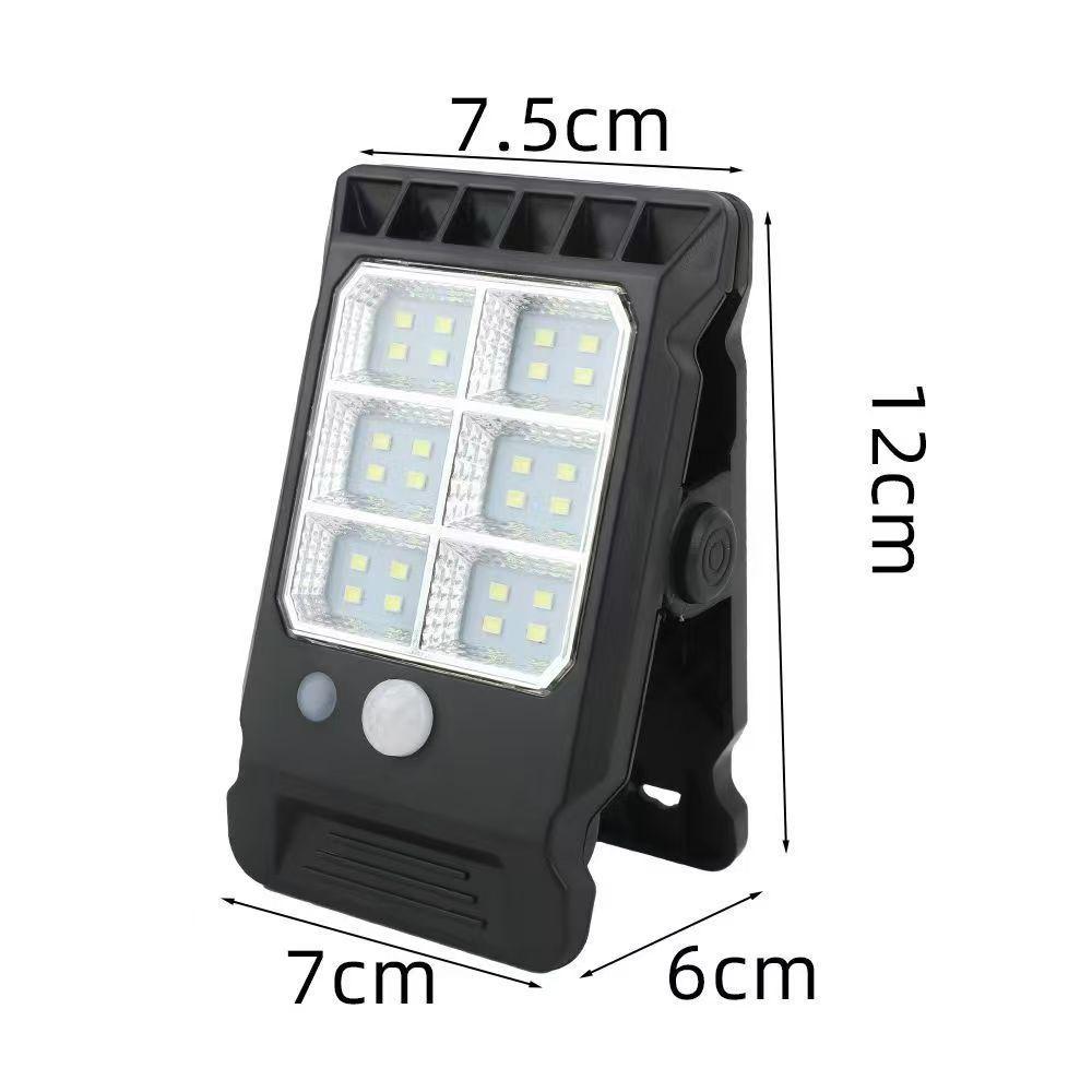 Solar Smart Sensor Clip Light for Outdoor Courtyard & Balcony, No-Drill, 6-Grid
