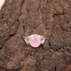 Rose Chalcedony Stone 925 Silver Promise Stackable Best Friend Gift Ring Jewelry RR-46-18