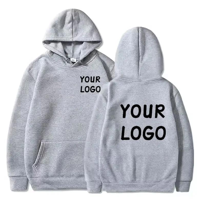 2025  Men Women Casual Hoodie Top Solid Color Pullover Street Personality Sweatshirt Custom Gifts