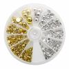 720pcs/set Semi-round Gold and Silver Multi-size Flat-bottom Imitation Pearl Accessories DIY Jewelry Clothing Acrylic Pearl Scrapbooking Embellishment