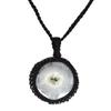 Silver Solar Drusy Gemstone Gift For Friend's Macrame Jewelry Pendant