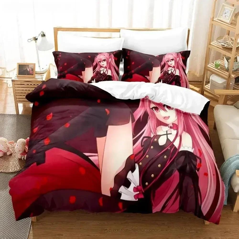 Seraph of the end 3D Print Bedding Set Cartoon Duvet Covers Pillowcases Double Size Bedclothes Decoration Home Textiles