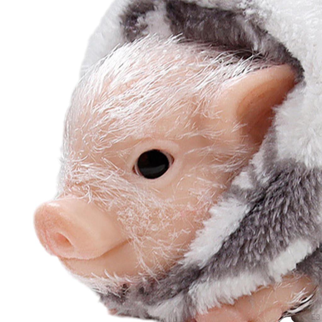 Silicone Pig Baby Piggy Doll Cute Animal Reborn Toy for Boys Girls Children