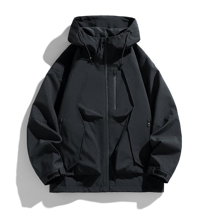 Mantel Paar Wasserdichte Jacke Frühling und Herbst Neuer Trend Vielseitige Kapuzenjacke Herren Locker Lässiger Mantel