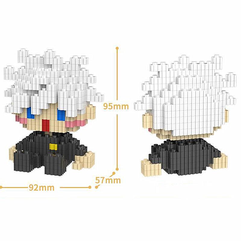 Fun Assembled Building Blocks Spell Counterattack Gojo Satoru Xia Youjie Japanese Knotweed Building Blocks Game Leisure Toys