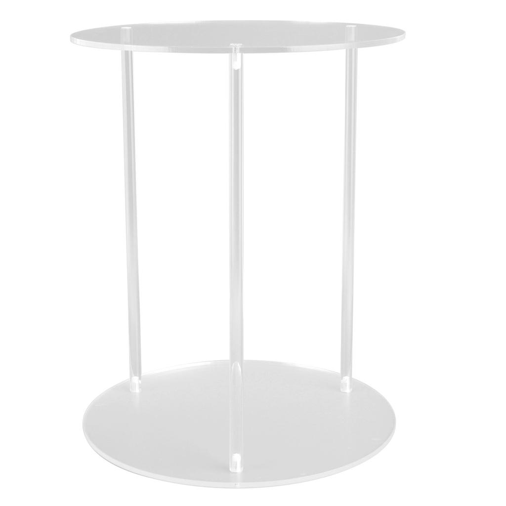Clear Acrylic Plant Stand Round Top Corner Holder Planter Flower Pot Display Rack for Home Living Room Balcony Office