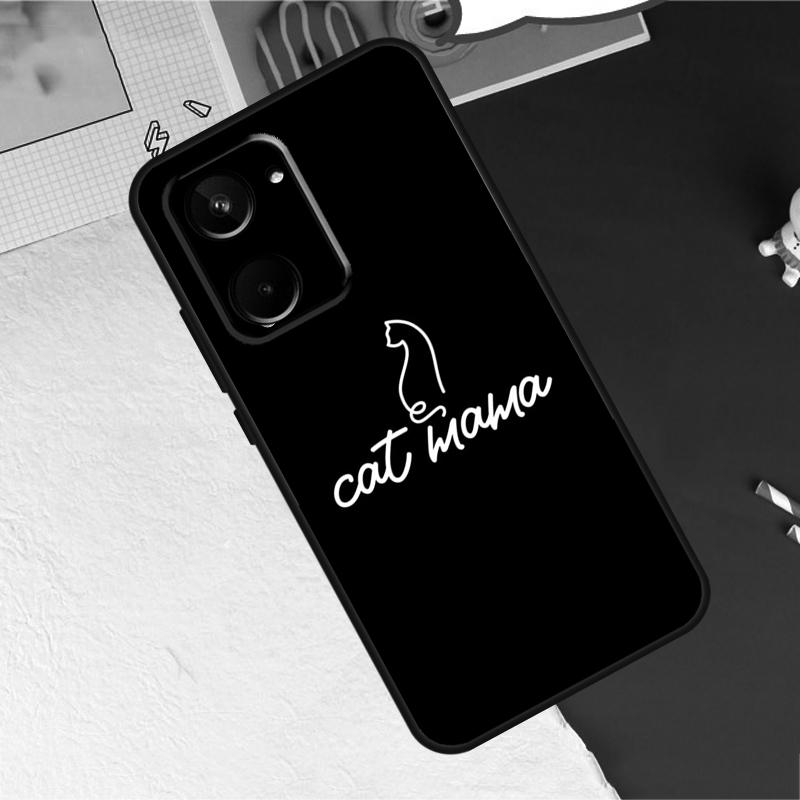 Funny Cute Cat Line Art For Realme 10 11 12 13 14 Pro Plus GT6 GT7 15 Pro C61 C67 C63 C71 C55 C51 C65 C53 C75 Case