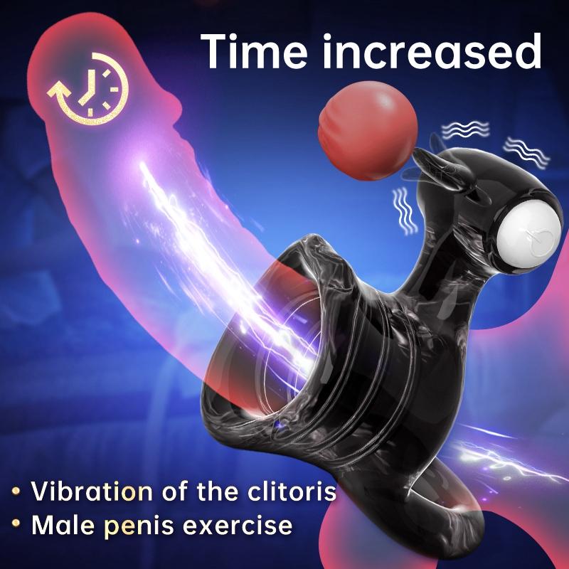 Vibrator Penis Ring Adult Men Delay Ejaculation Cock Penisring For Male Dick Sleeve Couple Sex Toy