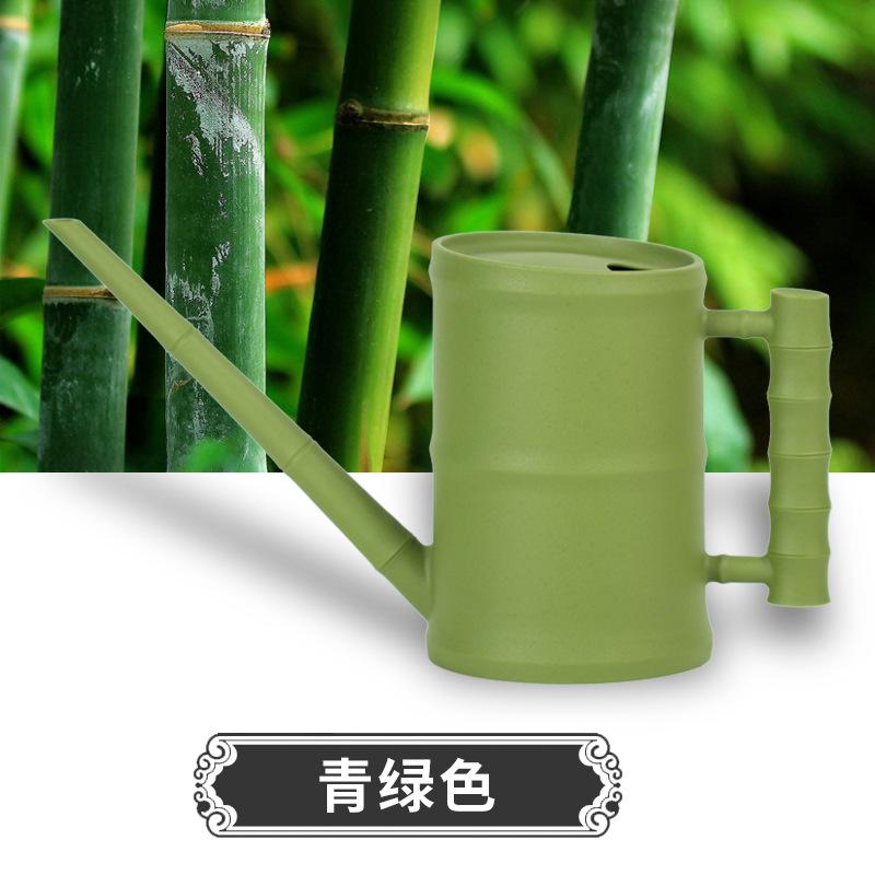

1 6L Bamboo Style Watering Can Long Spout Plastic Flower Sprayer for Home Garden