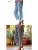 2026 Women's Loose Cotton Linen Elastic Waist Casual Pants with Pockets