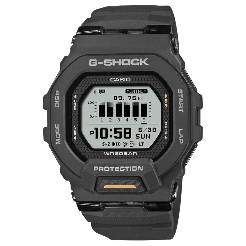 

CASIO G-SQUAD series 200 meters waterproof, impact-resistant, Quartz, resin strap, , men s watch, gray dial GBD-200-1A1 серый