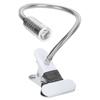 USB Powered ClipOn Desk Lamp Home LED Reading Flexible Table Lamp Silver Warm Light