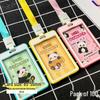 Panda-Schule All-in-One Lanyard: Doppelseitiger transparenter Kartenhalter mit großem Platz für Zugangs- & Essenskarten