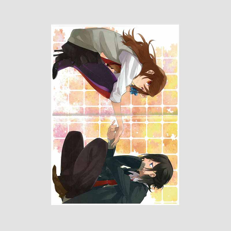 

Японське аніме Horimiya Плакат Home Decor Wall Mural Ретро Білий папір Настінні плакати та принти Вітальня Бар Декор Художній живопис Подарунки 30x21cm