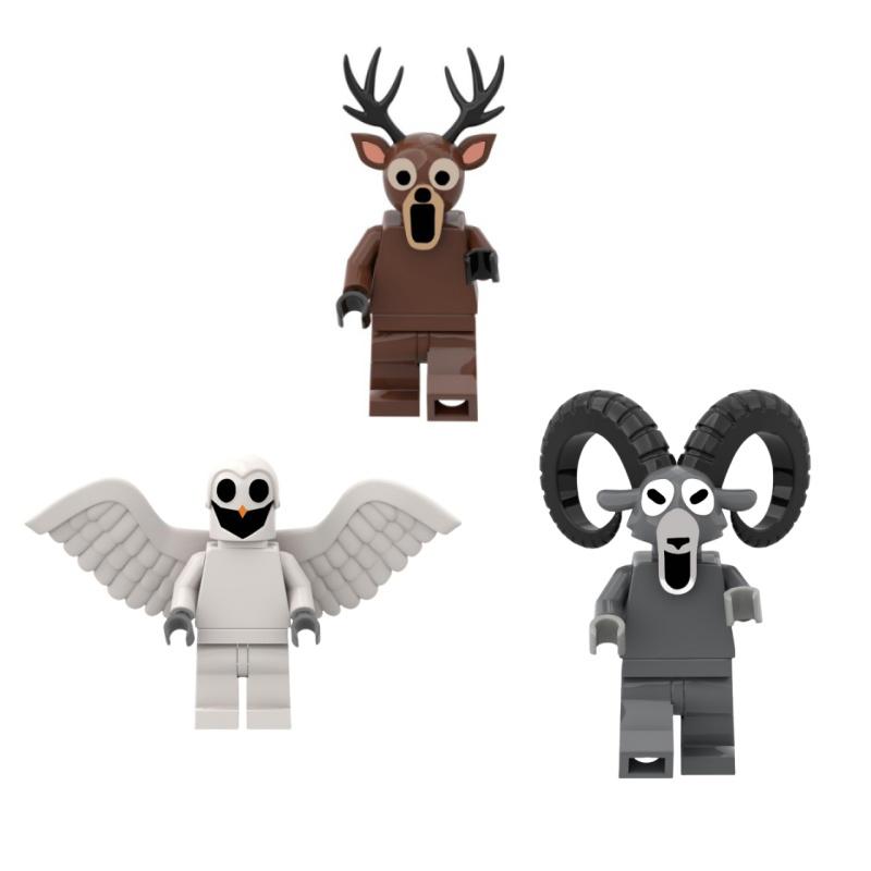 99 Nocy w Lesie Mini Jeleń Sowa Koza Potwór Klocki Model Zmontowane Klocki Zabawka dla Dzieci Plastikowa Lalka