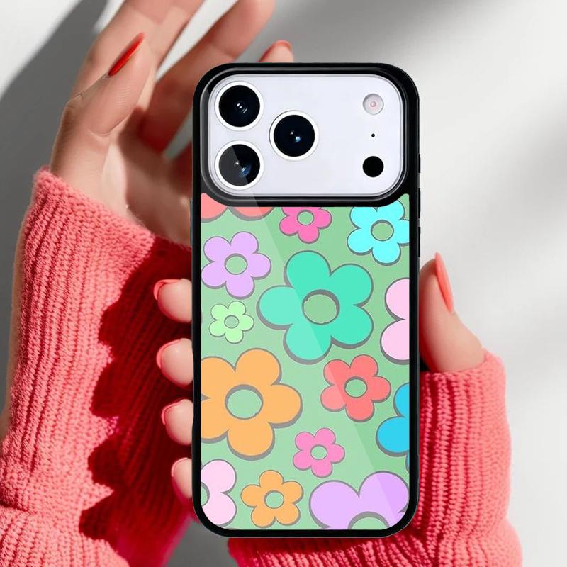Hippie Daisy Tie-dye Flower Phone Case for iPhone 17 16 15 14 13 Pro Max Back Cover for 12 11 Pro Coque
