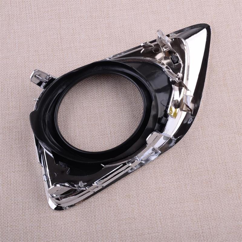 Car 2pcs Front Bumper Fog Lamp Light Hole Molding Chrome Edge Cover Bezel fit for Toyota Venza 2013 2014 2015