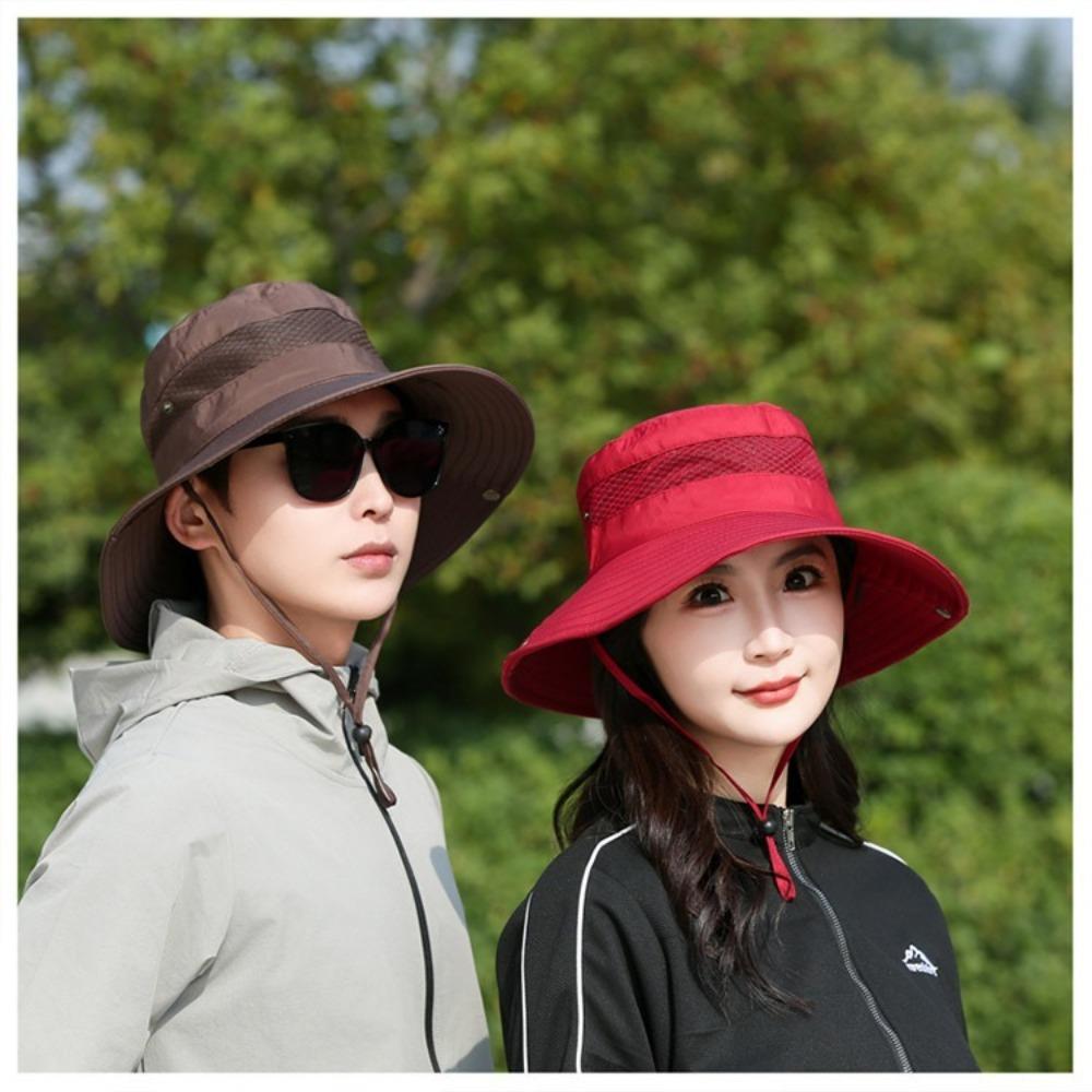 Anti-UV Bucket Hat Adjustable Sunscreen Hat New Visor Cap Women