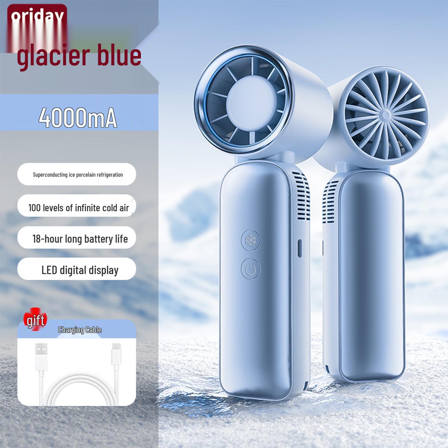 

Portable Handheld Cooling Fan with Semiconductor Technology - High-Speed, Large Airflow, Long Battery Life for Outdoor Use 174*54.5*59.8mm синий