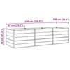 Ivory Plant Planter 290 X 100 X 75 Cm Galvanized Steel