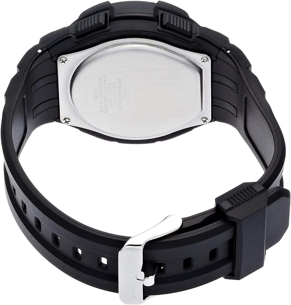 Cue Cue Water Resistant To 10 Solar Black & MD06-305 Men's Watch, ATM, Radio-Controlled Chronograph,