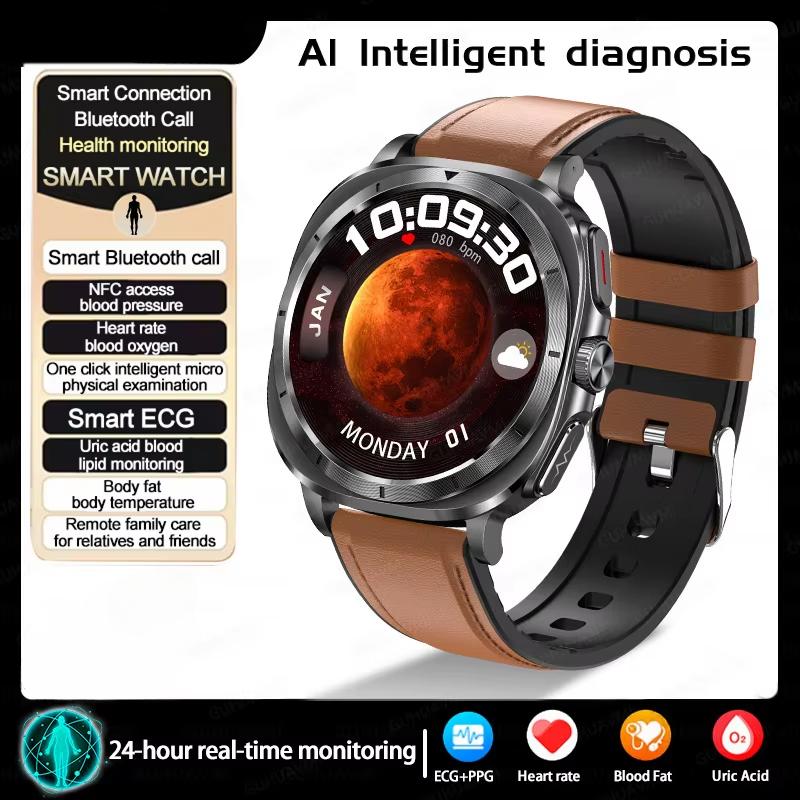 2025 NOWY Zegarek 7 Dokładny Pomiar Tłuszczu we Krwi Ciśnienia Krwi Analiza Składu Ciała Smartwatch Zegarek EKG+PPG Smartwatche