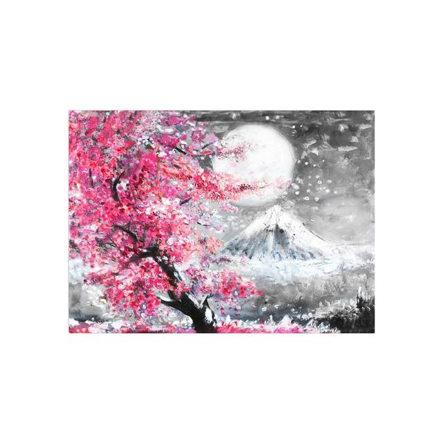 Japanese Posters with Images of Fuji Cherry, Canvas Printing, Paintings, Wall Art Photos for Living Room, Kitchen, Interior, Home Decor