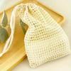 1/3/5pcs Natural Cotton Linen Foaming Soap Bag Saver Net Mesh Massage Exfoliator Pouch Bathing Bubble Maker Cleaning Tool