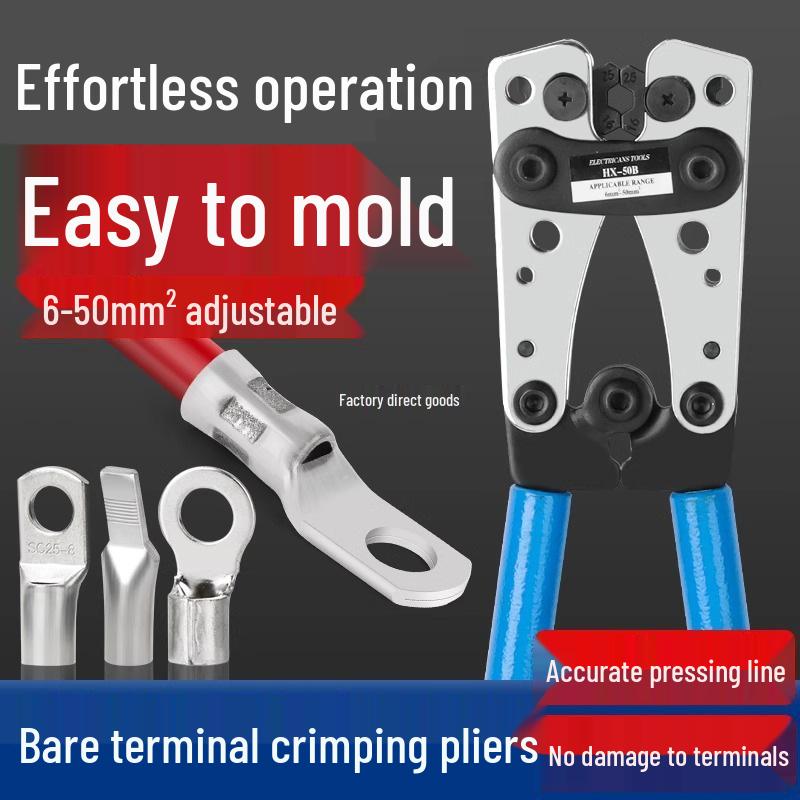 HX-50B Copper Lug Wire Crimping Pliers for SC/JG/UT/OT Terminals
