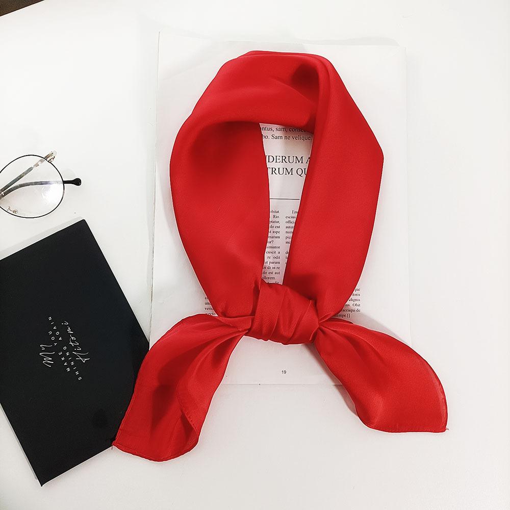 Fashion 70*70Cm Square Silk Scarf For Women Ladies Satin Neck Hair Tie Bandana Female Foulard Beach Stoles Hijab Scarves Pareo