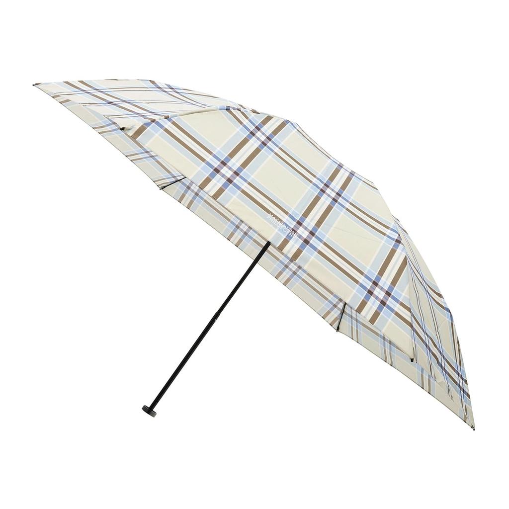 Moonbat Rain Folding Ultra UV Beige [Mackintosh Philosophy] Umbrella, Umbrella, Lightweight, Yarn-dyed Check, 21-431-11139-02,
