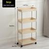 Bathroom & Kitchen Multi-layer Floor-standing Storage Trolley Shelf