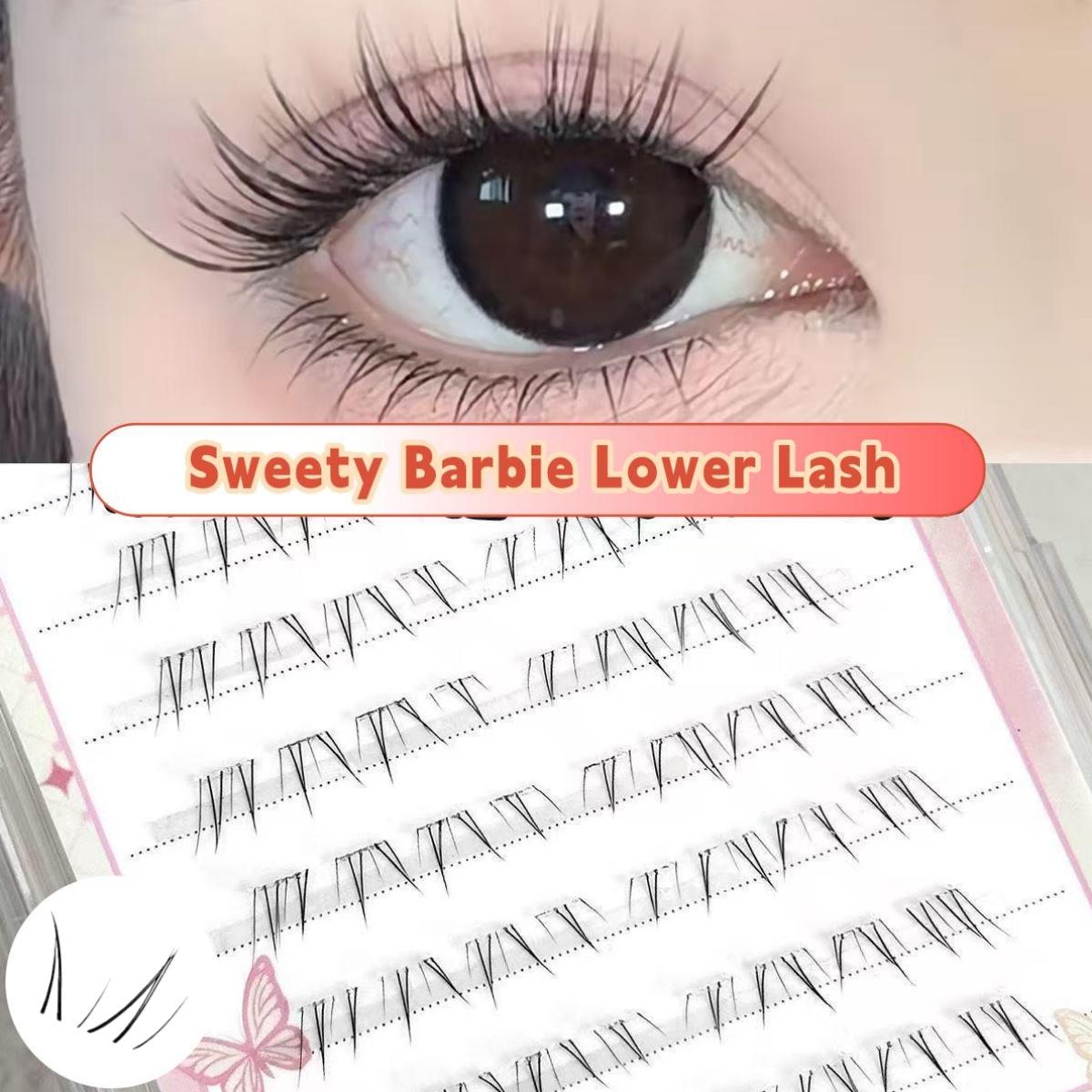 

MIAOJIE 4-6mm No Glue False Eyelashes New Korean Style Lower Lashes Natural Fake Eyelashes for Women Daily Wear Cosplay DIY Make MIX