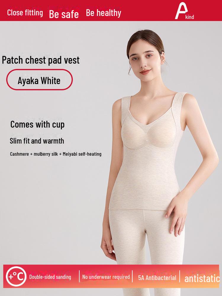 

Женский терможилет из немецкого бархата с V-образным вырезом, нагрудной накладкой и защитой живота - осень/зима XXL (Recommended Weight 135-150 jin)