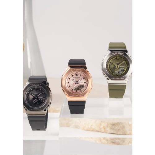 Casio Watch G-Shock [] Mid Size Model Metal Covered GM-S2100PG-1A4JF Women's Black
