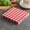 20/60Pcs Red Gingham Disposable Napkins, Red and White Checkered Paper Napkins for Birthday Wedding Christmas Party Supplies