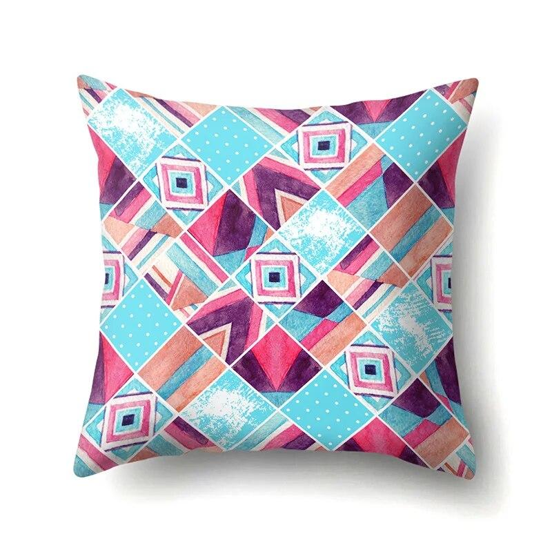 Geometric Graffiti Pillow Cover Cartoon Pattern  Lumbar  Sofa    Cushion