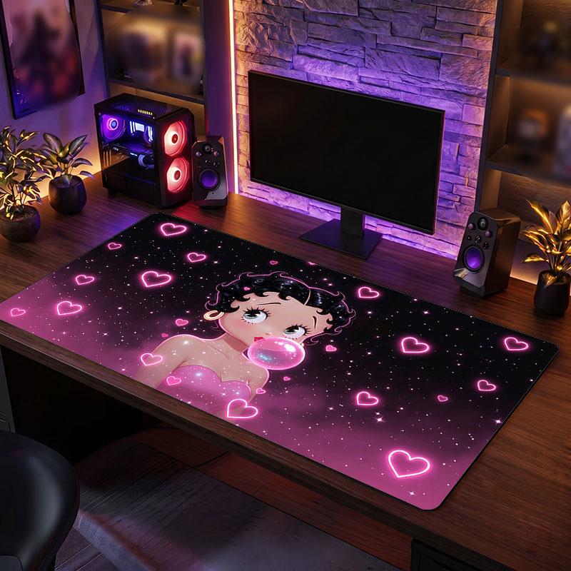 Big Mouse PadBetty Boop Extended Soft Desk Mat Gaming Office Computer Table Decor Mat